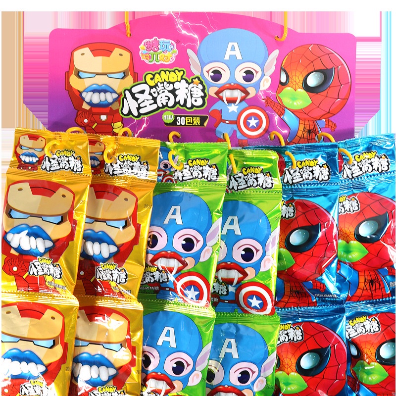 (YUMIOLSHOP21) PERMEN GIGI BIBIR SPIDERMAN IMPOR RASA BUAH