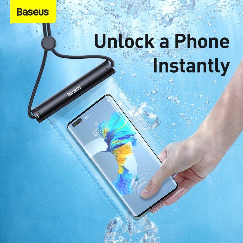 Baseus Tas Penyimpanan Handphone Universal Anti Air IPX8 Ukuran 7.2 &quot;Untuk Berenang