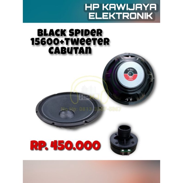 SPEAKER CABUTAN BLACK SPIDER 15600+tweeter cabutan