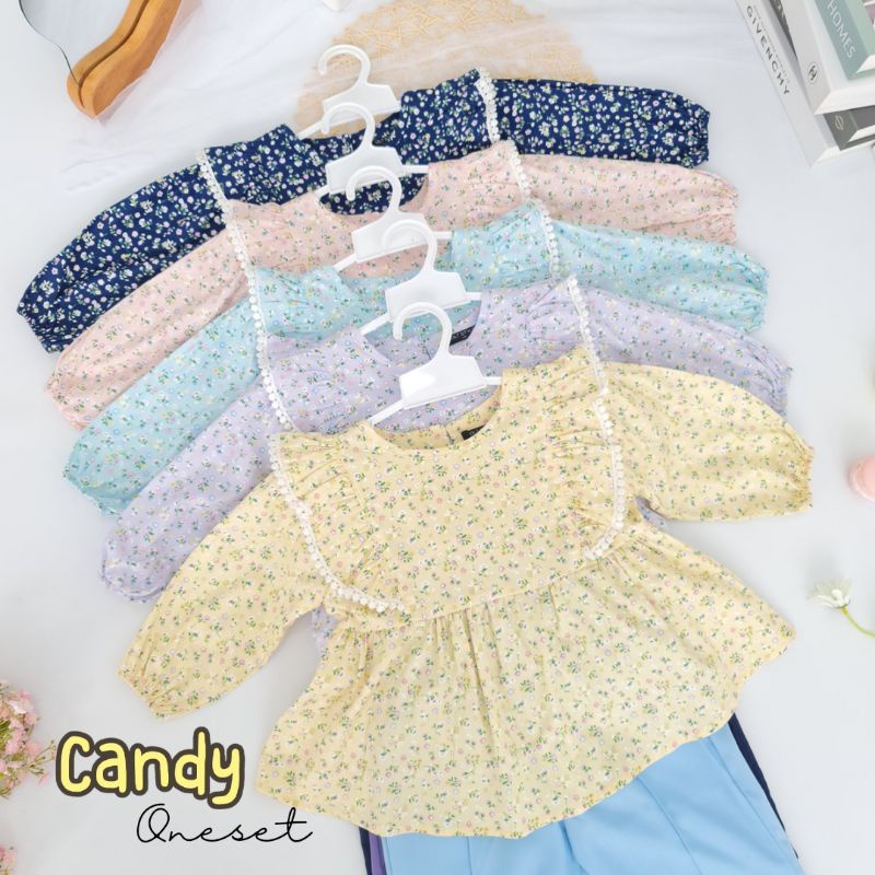 Ollet Oneset CANDY/ 2 - 10 tahun Setelan anak ala korea perempuan