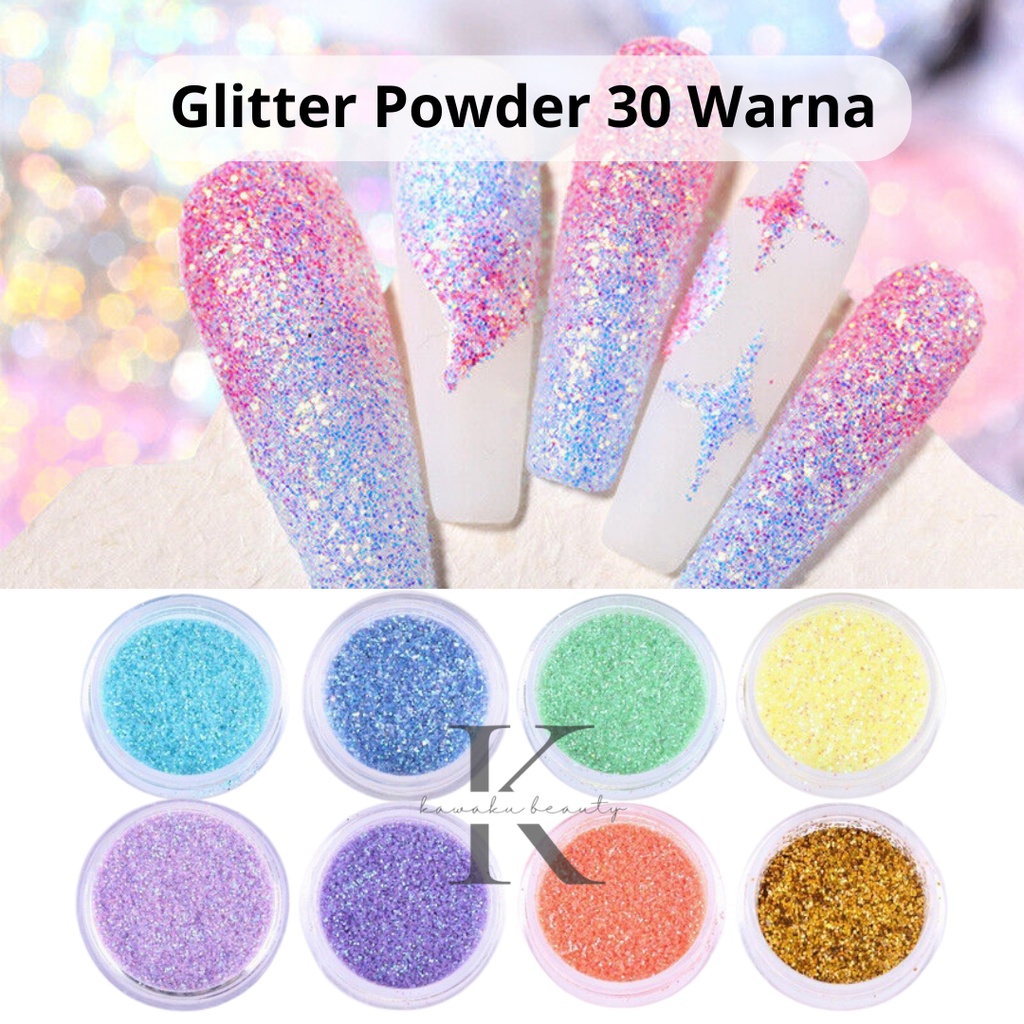 Glitter Powder Basic/ Serbuk Glitter Halus/ Bubuk Glitter Decoration Nail art