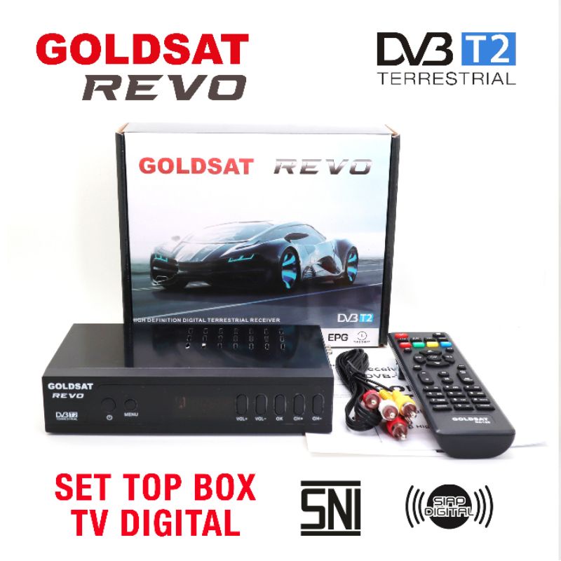 Set Top Box TV Digital Goldsat Revo DVB T2 Receiver STB