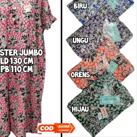 DASTER JUMBO BATIK KENCANA UNGU PRABU HITAM