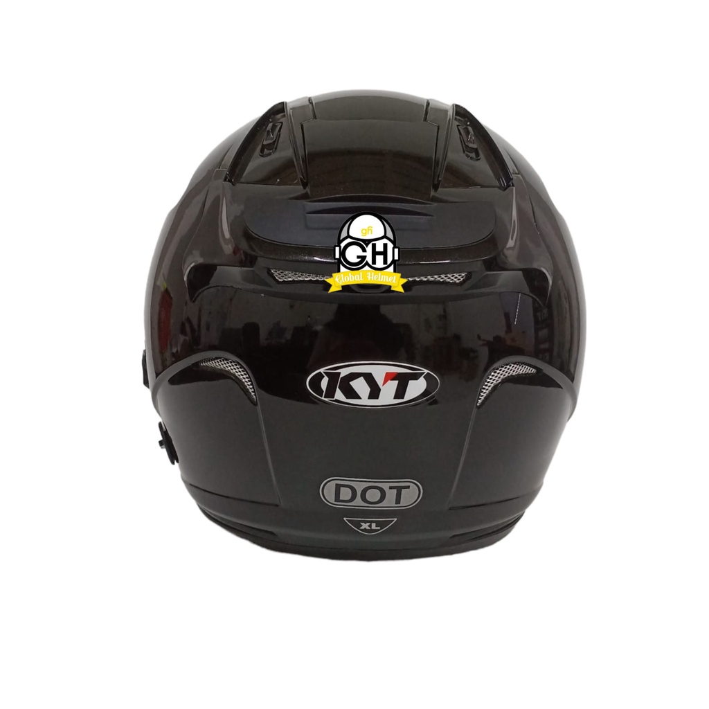 HELM KYT GALAXY SLIDE FLAT R SOLID BLACK METALIC FLAT VISOR