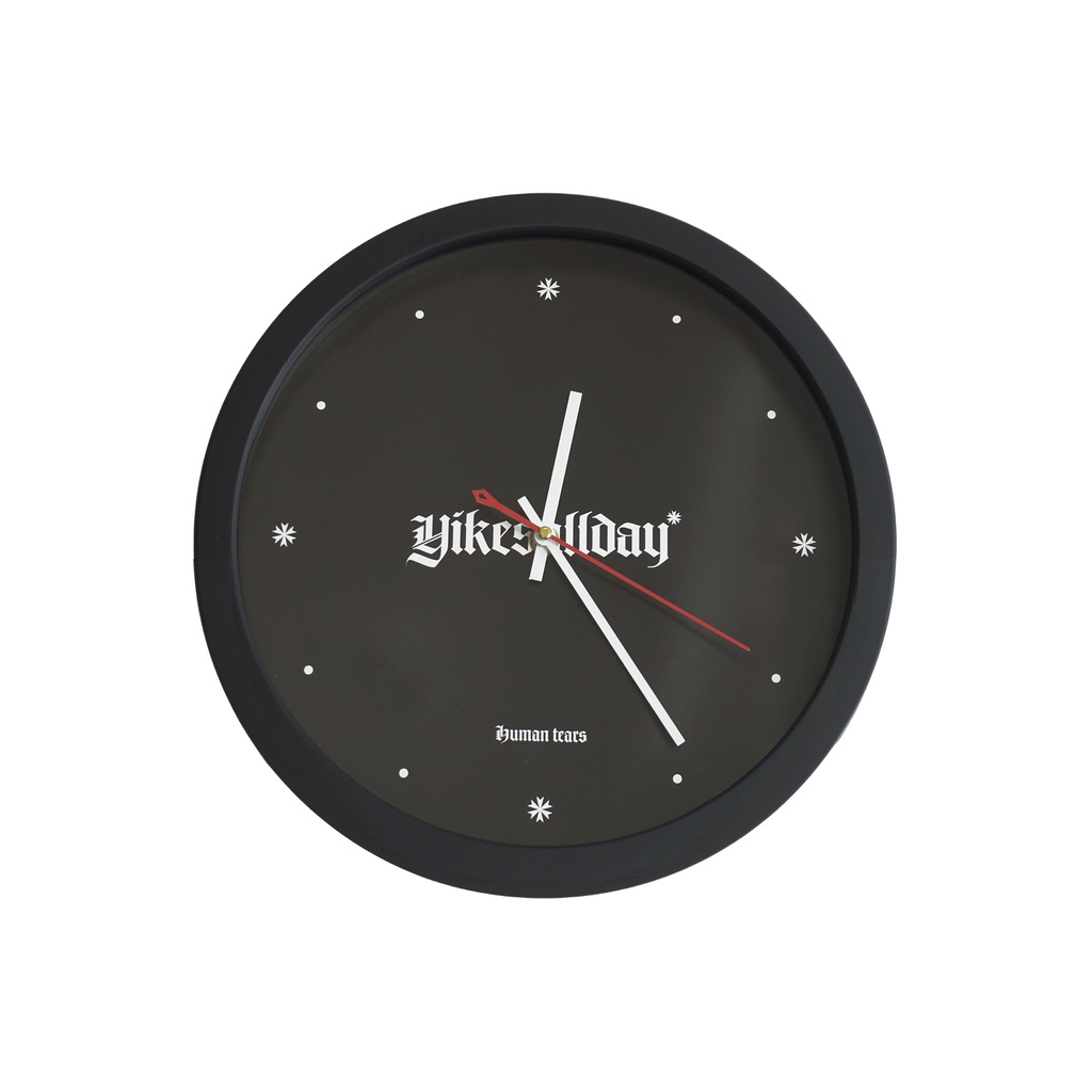 WALL CLOCK | HUMAN TEARS | BLACK | YIKESALLDAY