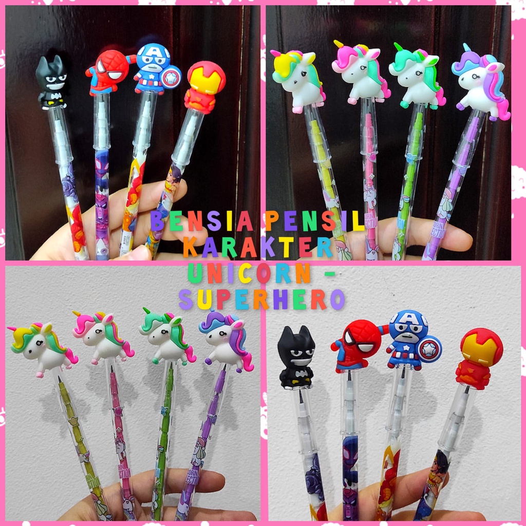 

BENSIA PENSIL KARAKTER | BENSIA ANAK CEWEK | PENSIL ANAK COWOK | PENSIL SUPER HERO | BENSIA SUPERHERO | BENSIA KUDA PONY | PENSIL UNICORN | BENSIA UNICORN | PENSIL KUDA PONI | PERLENGKAPAN SEKOLAH | KADO ANAK | ALAT TULIS