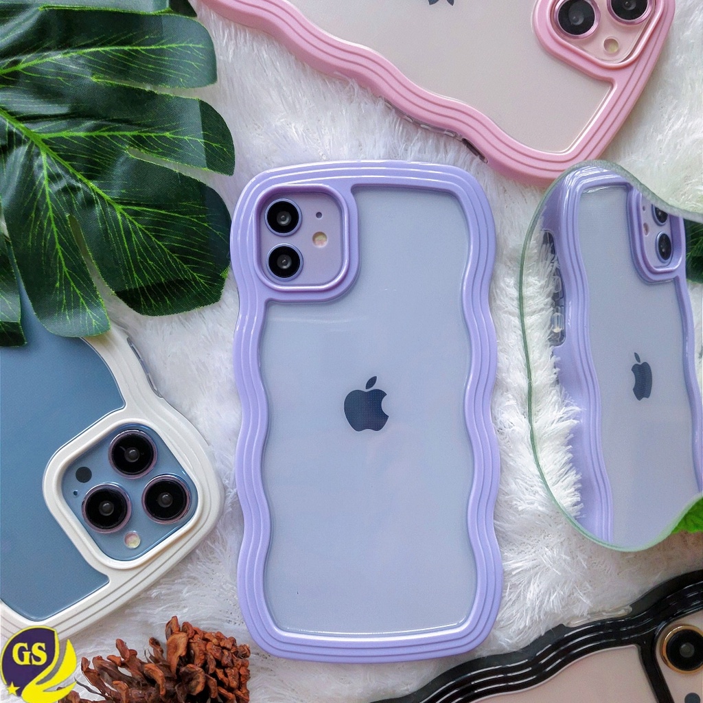 (1) NEW !! SOFT CASE GELOMBANG WAVE CURLY EDGE CASE 2IN1 FOR IPHONE 7 8 SE 2020 7+ 8+ PLUS X XS XR XS MAX IPHONE 11 11 PRO 11 PRO MAX 12 12 PRO 12 PROMAX