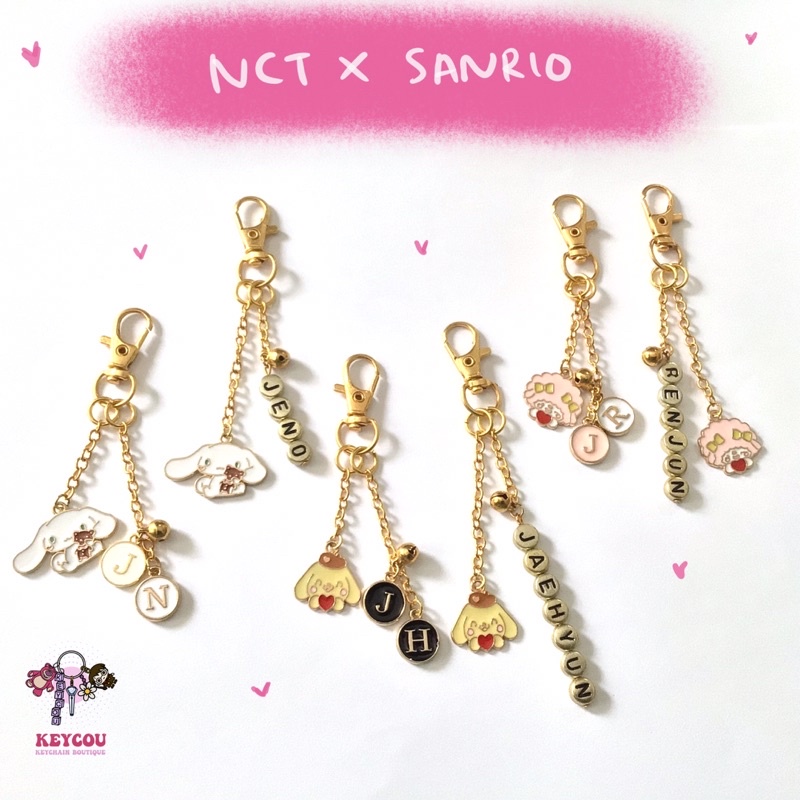 NCT X Sanrio Keychain - Renjun, Jisung, Chenle, Kun, Johnny, Winwin, Sungchan, Yangyang, Yuta, Shota