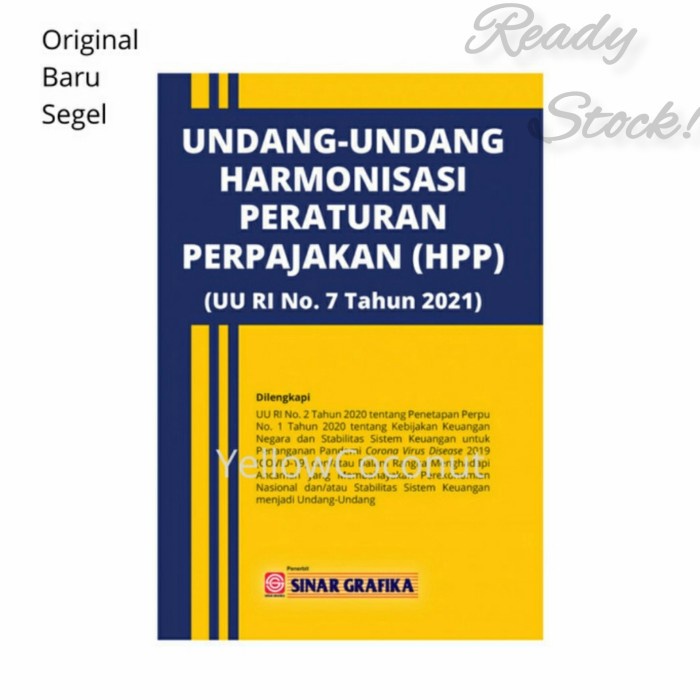 #####] UU Harmonisasi Peraturan Perpajakan (UU RI No. 7 Tahun 2021)