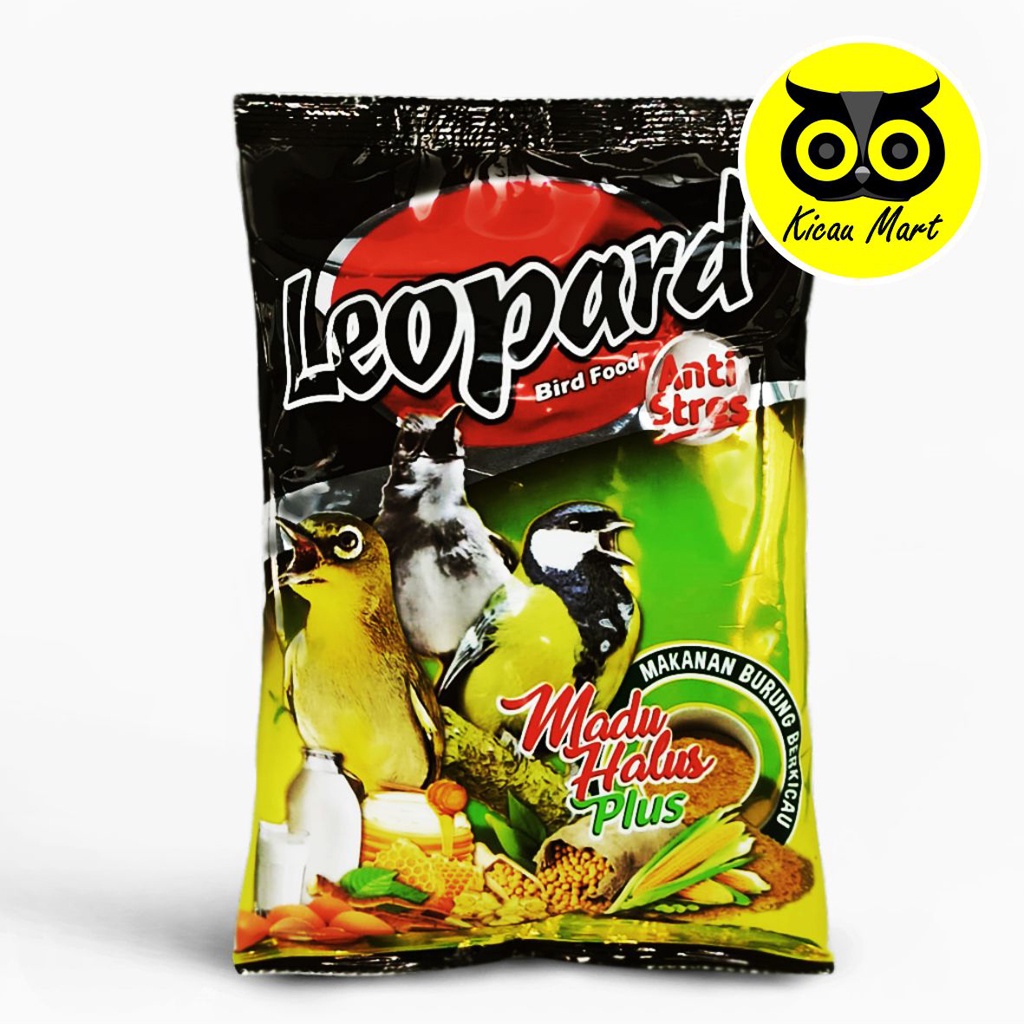 PAKAN MAKANAN BURUNG VOER MADU HALUS PLUS LEOPARD UNTUK PLECI CIBLEK KOLIBRI CITO GELATIK PLPDMDH