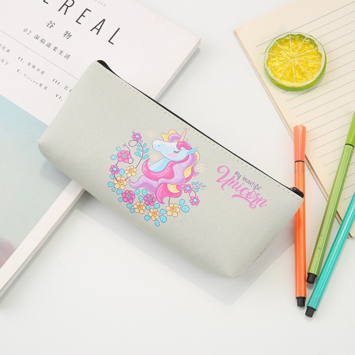 Tempat Pensil Unicorn Anak Sekolah Pony Lucu Cewek Perempuan Pencil