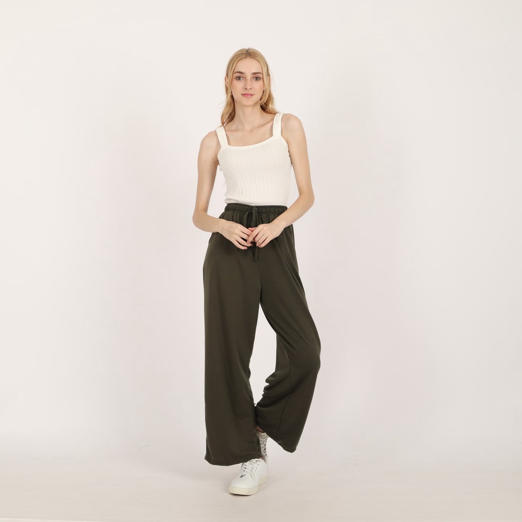 YAGOO - Kulot Panjang Celana Kulot Wanita Kantong Baby Terry Import
