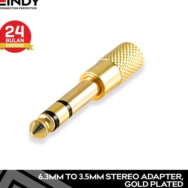 LINDY Audio Jack 6.3mm Male to 3.5mm Female Gold Plated Stereo