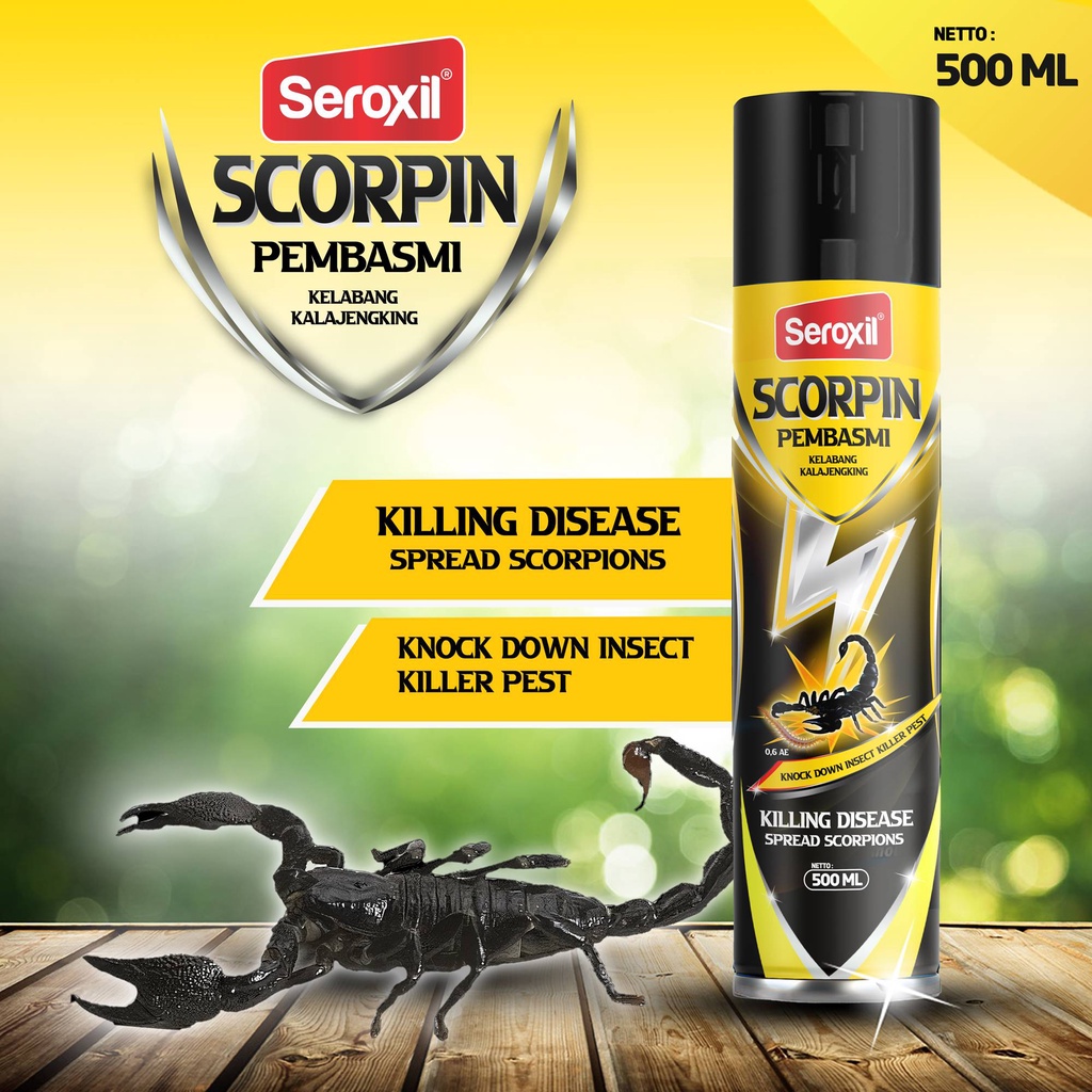 Racun-Pembasmi Anti Kalajengking, Kelabang dan Luwing 450ml (Seroxil)