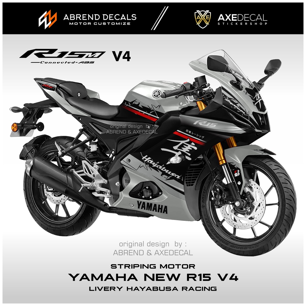 Jual Decal Striping R15 V4 Livery Hayabusa Racing Stiker Motor Yamaha R15m R15 V4 Desain 5186