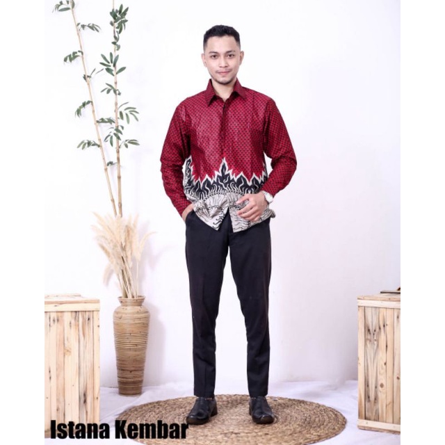 Couple tunik kemeja merah jreng genttang