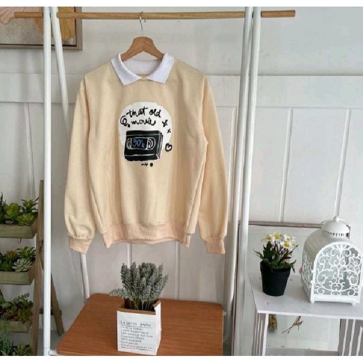 Sweater Wanita That Old Movie Bahan Fleece