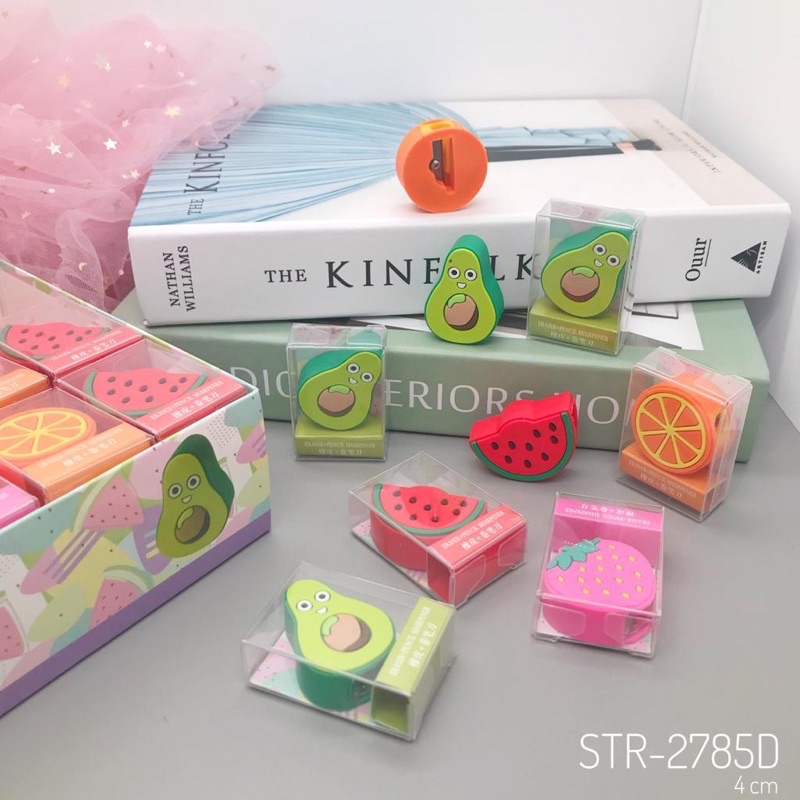 

Penghapus / rautan / rautan sekaligus penghapus bentuk buah / eraser / pencil sharpener