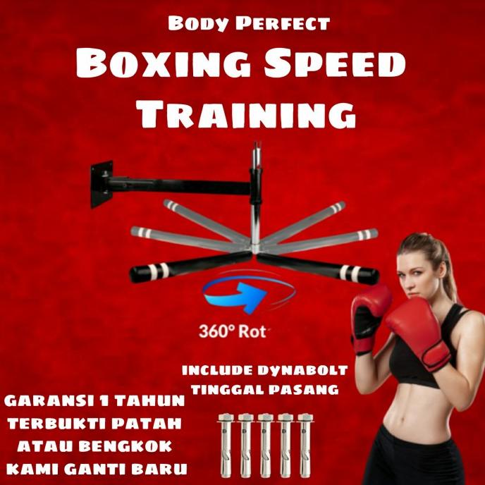 Spar Bar Boxing Alat Bantu Latihan Tinju Rotasi 360 Cardio
