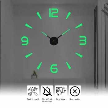 JAM DINDING BESAR MENYALA DALAM GELAP JAM DINGDING BESAR JAM DINGDING JAM DINDING TEMPEL 3D JAM TEMP