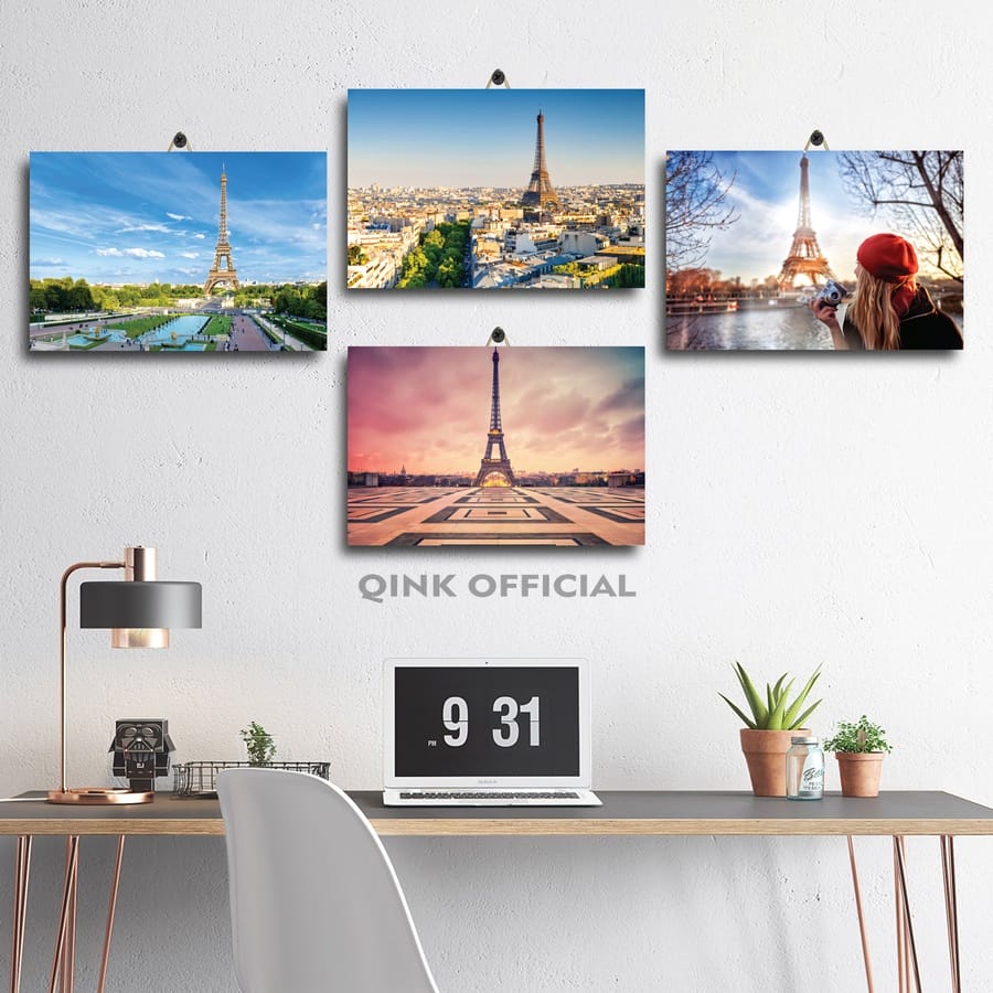 PAJANGAN KAMAR PRIA GAMBAR PARIS IN LOVE 20X30 5YZUR/HEQF2/ HIASAN KAMAR COWO MENARA EIFEL / PERLENG