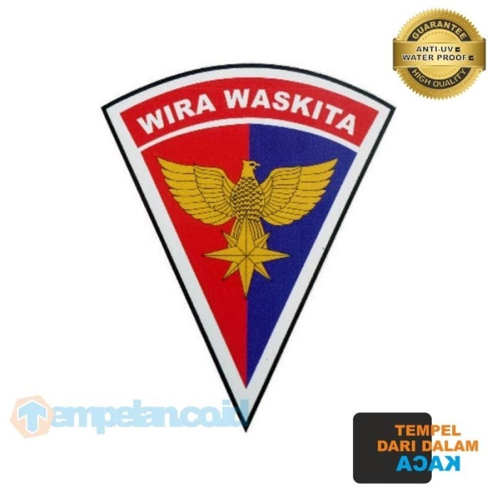 STIKER POLISI MILITER TNI AU POM AU (TEMPEL DALAM KACA)