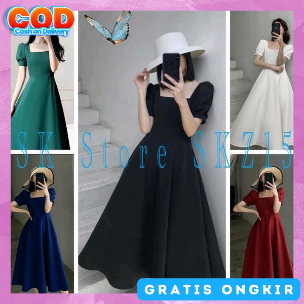 Dres Imlek Bahan Tebal Mini Dress Pesta Kondangan Dtess Import Premium Gahun Seksi Korean Style Dree