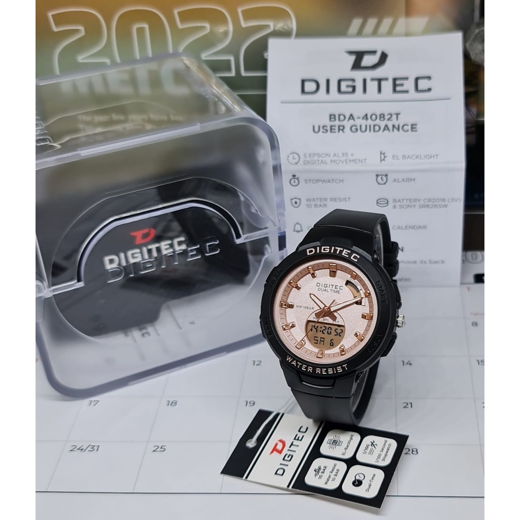 BISA COD !! jam tangan wanita DIGITEC 4028 WATERPROOF FREE BATERAI TAMBAHAN doubel time analog digital FREE BOX ORIGINAL jam tangan terbaru termewah terlaris harga terjangkau