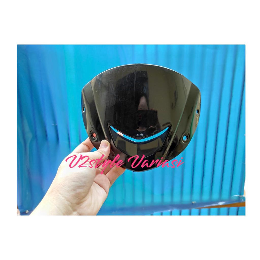 VISOR  F1ZR 125ZR 125Z PNP BAHAN ABS ANTI CRACK ORIGINAL MOSCOW WARNA HITAM WINSIL YAMAHA X1 FIZR F1Z R F125ZR SATRIA HIU 2T 2 TAK 2TAK JUPITER Z Z1 VEGA R ZR MIO S GT J SMILE SUPRA FIT FROCE ONE 1 WINDSHIELD BATOK DEPAN PISOR F1Z R PLUG AND PLAY BAUT CNC