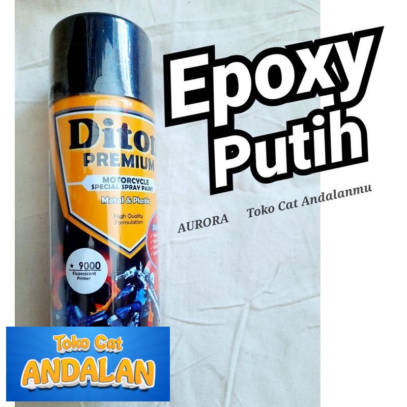 

Pilok Diton Premium Fluorescent Primer 9000 Epoxy Putih Epoksi White Poksi Dasaran 400ml