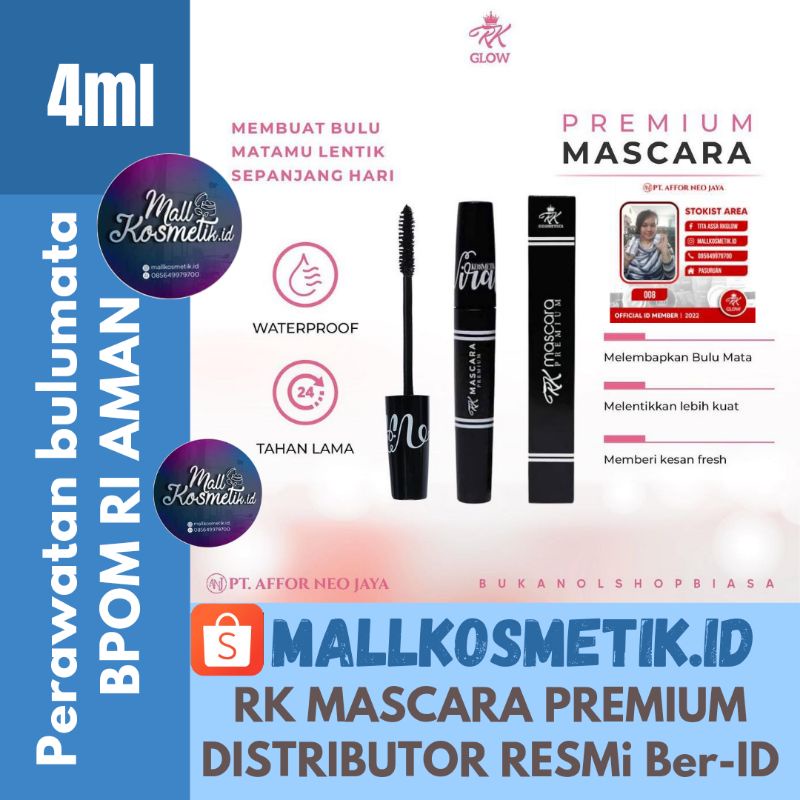 RK MASKARA PREMIUM MASCARA PENEBAL BULU MATA BPOM PELENTIK KOSMETIK VIRAL AGEN RESMI