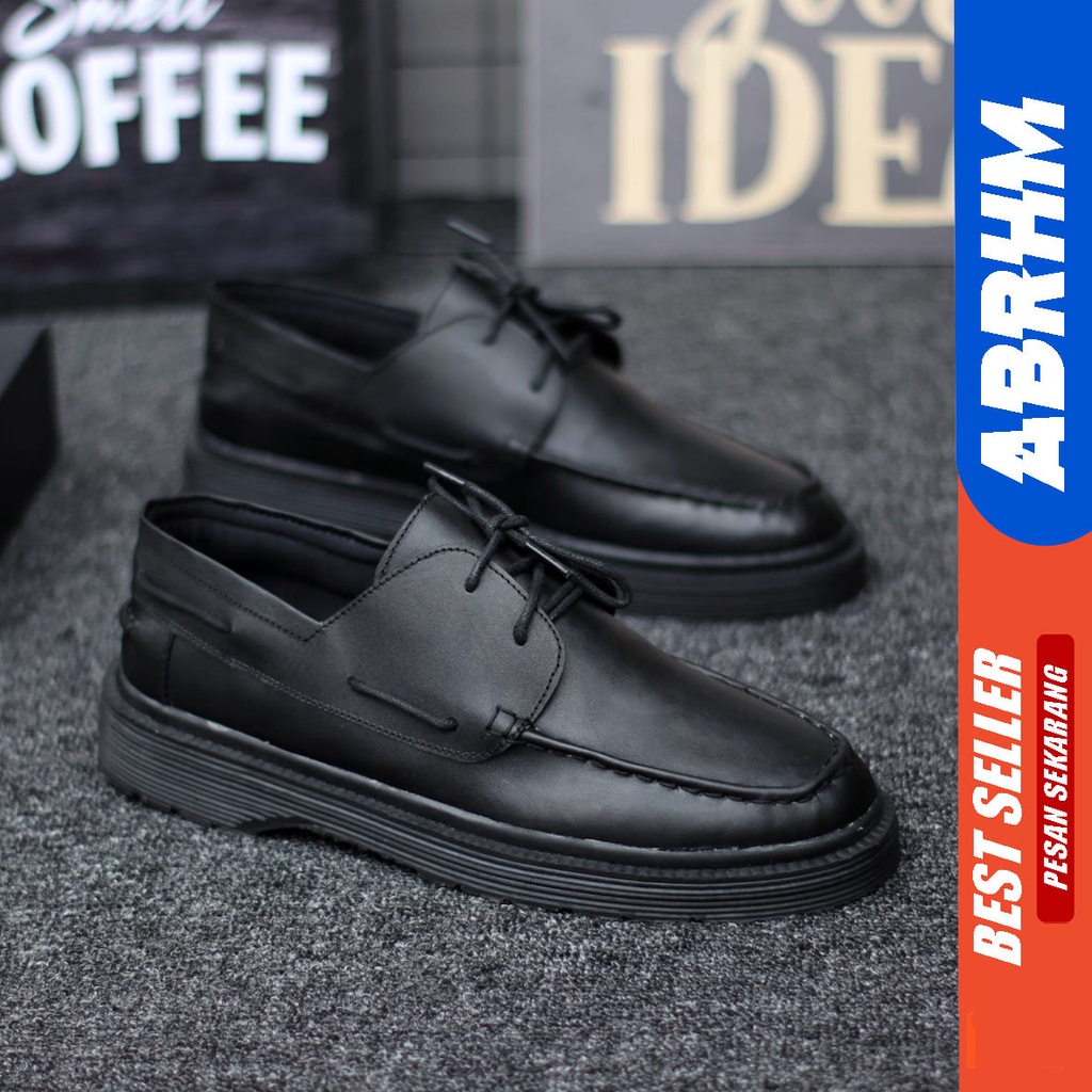 Sepatu Docmart Pria Formal Kulit Asli Zapato Abrhm