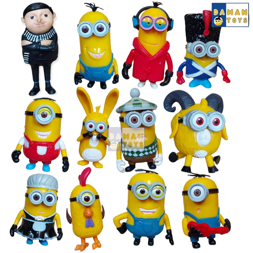 Mainan Minions The Rise Of Gru Minions Despicable Me 2 Action Figure Mainan Pajangan Hiasan Kue Topper Cake Mainan Pajangan Hiasan Miniatur