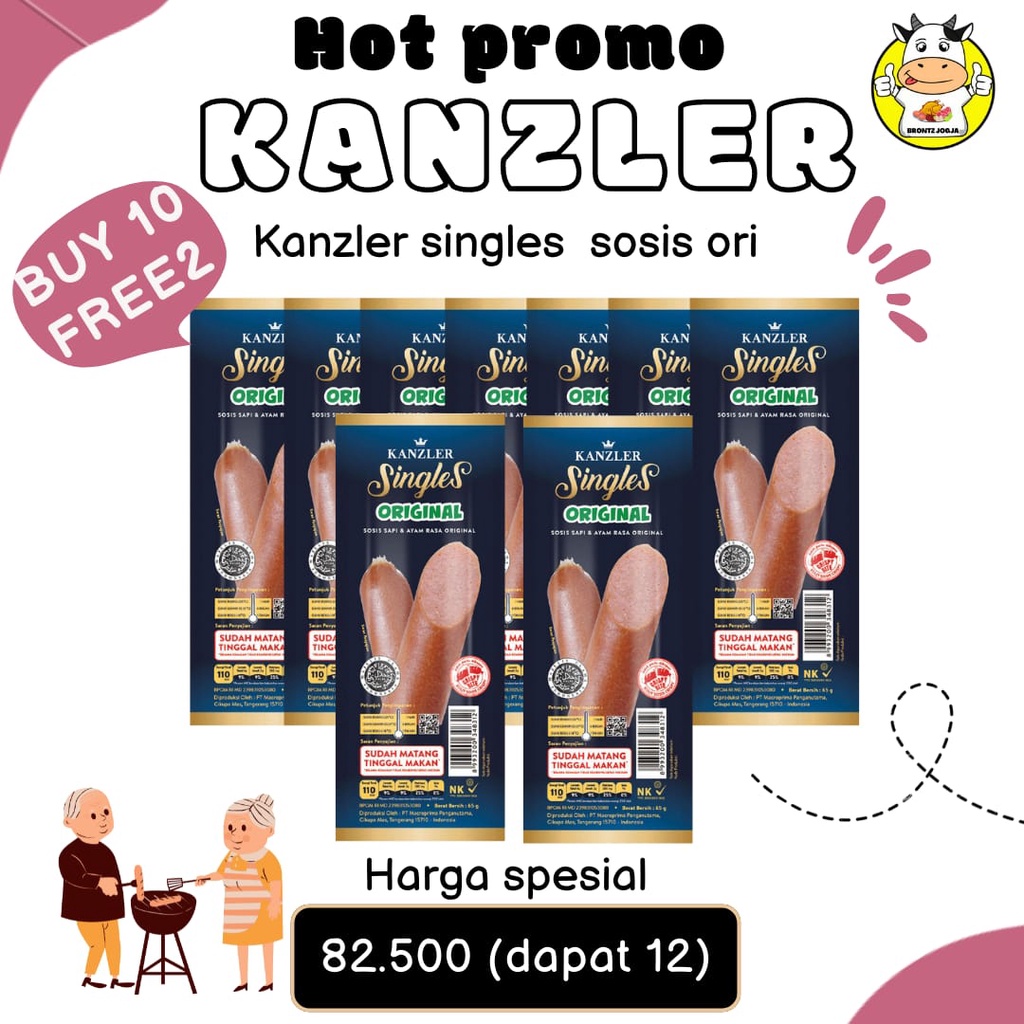 Jual Hot Promo Kanzler Sosis Single Original Buy 10 Free 2 Frozen