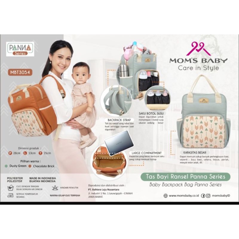 Tas Ransel Bayi Panna Serries Moms Baby