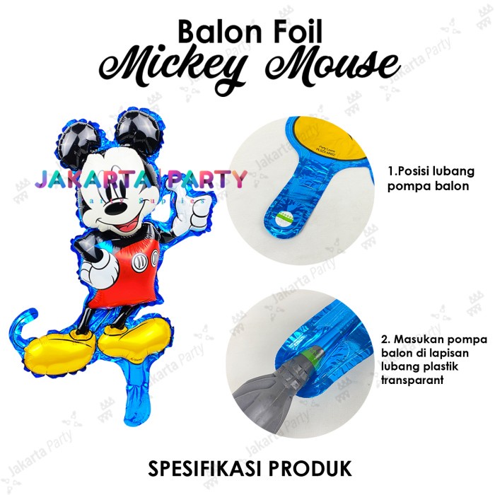 Balon Foil Mickey Mouse Mini #2 / Balon Foil Karakter Mickey