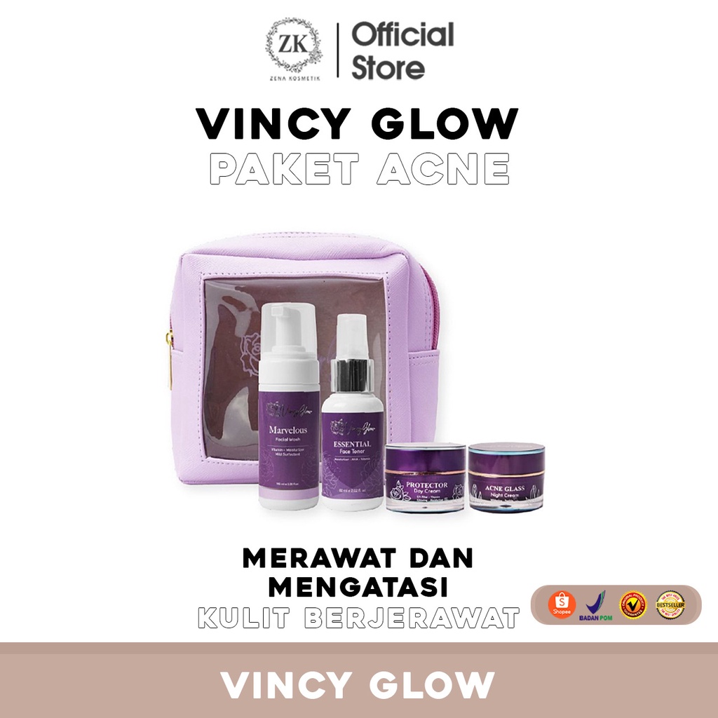 Vincy Glow Paket Glow Up Dan Paket Acne Series