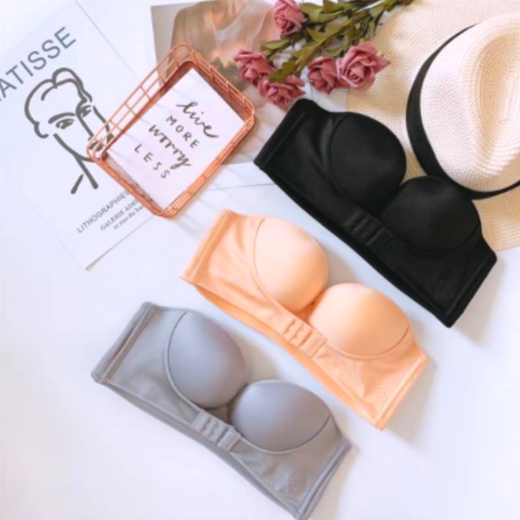 Strapless Push Up Bra QQ Tanpa Tali