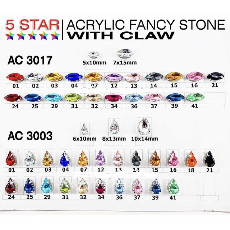 Payet Diamond Cangkang Akrilik Grosir Warna 1