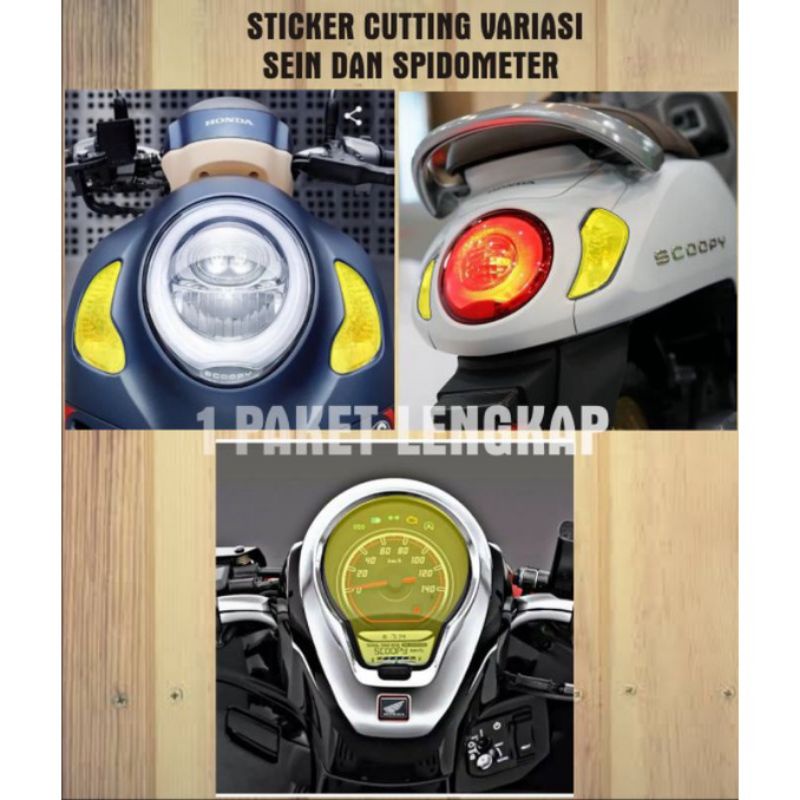 sticker cutting sticker variasi anti gores sen dan spidometer scoopy tahun 2021/2022