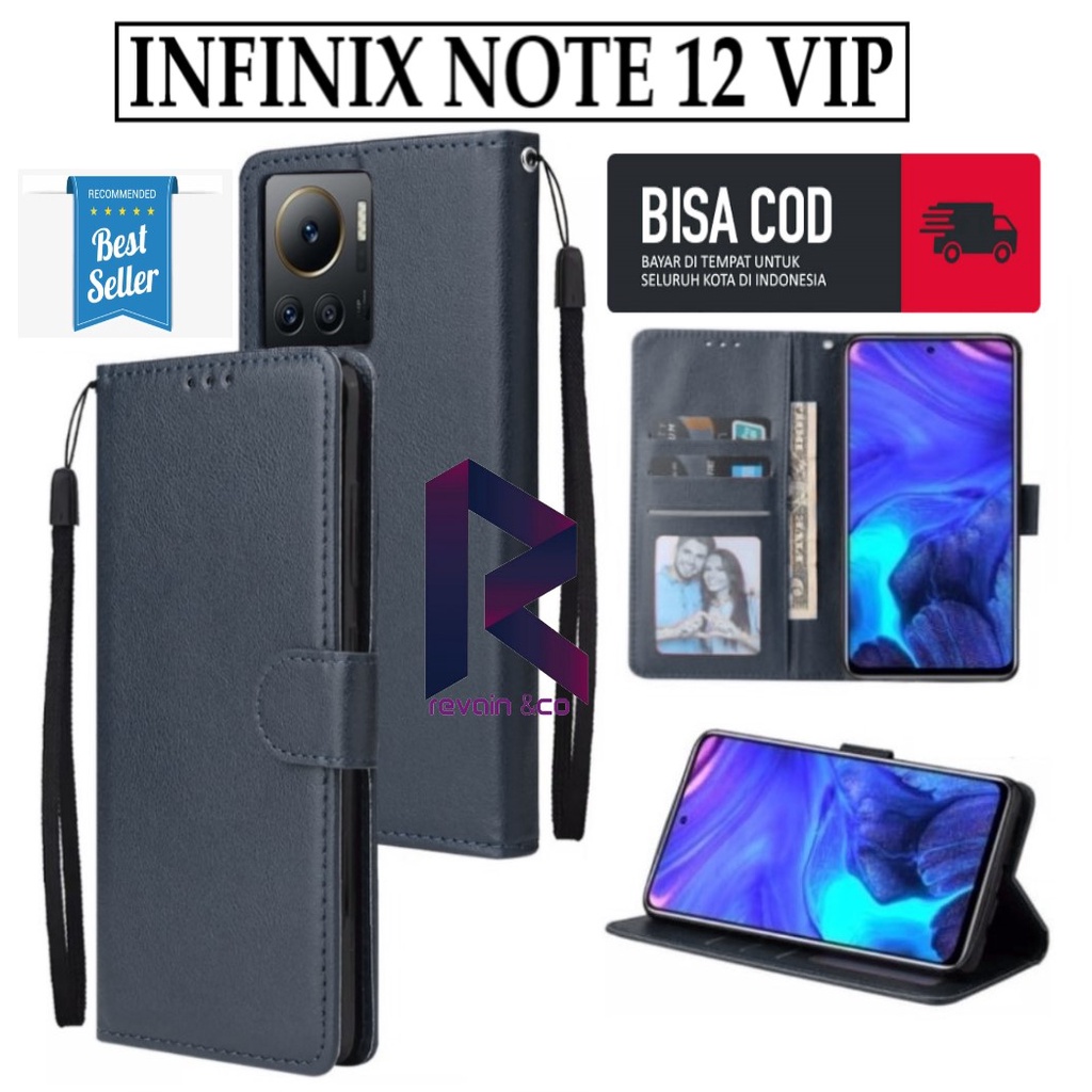 CASE INFINIX NOTE 12 VIP FLIP WALLET LEATHER KULIT PREMIUM SARUNG BUKA TUTUP KESING HP FLIP CASE INFINIX NOTE 12 VIP