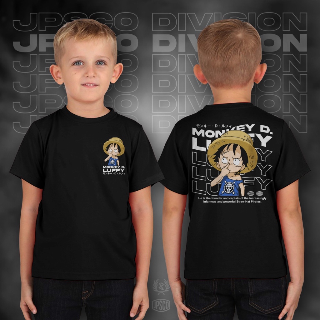 KAOS ANAK ANIME ONE PIECE MONKEY D.LUFFY TSHIRT ANIME ANAK ONE PIECE BAJU ANIME ANAK GLO 221