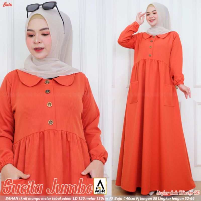 gamis super jumbo model terbaru modis pakaian wanita muslimah knit mango ukuranan size XXL XXXL 4l 5