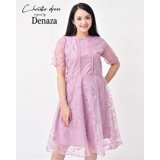 CHRISTIE DRESS // BAHAN TILLE BORDIR PREMIUM // By Denaza