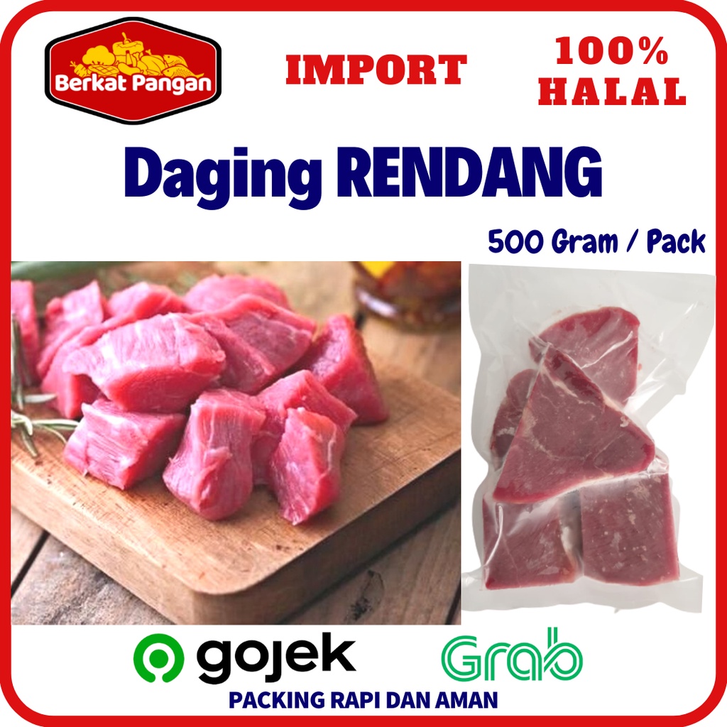 Daging sapi rendang impor 500gr / Rump beef 500gr