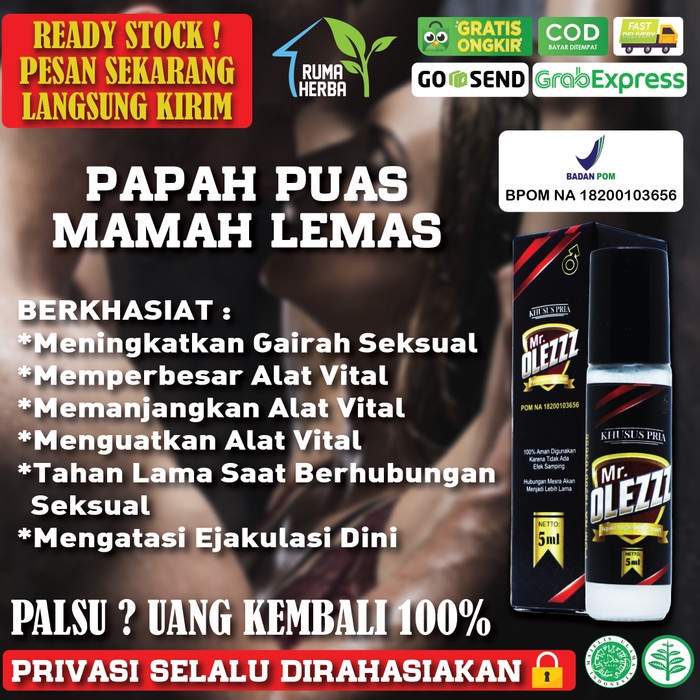 Obat MR Olezzz BPOM Kuat Dan Tahan Lama Mengatasi Ejakulasi - Dini