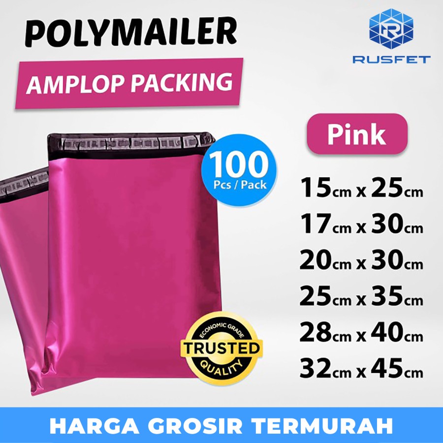 

Polymailer Pack Pink Amplop Plastik Packing Olshop Ekonomis