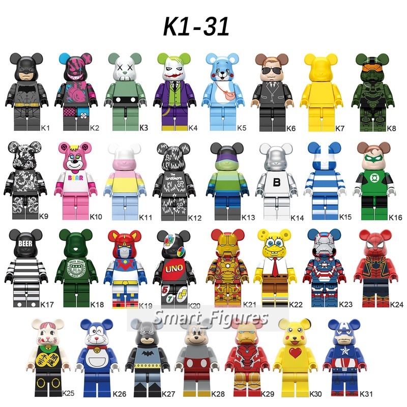 Mainan Action Figure Mini Beruangbricks Untuk Koleksi Anak K01-31