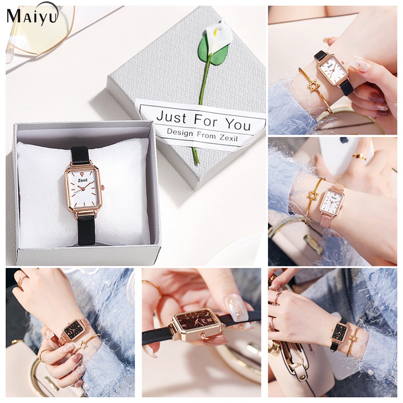Jam Tangan Wanita A0146 Leisure Small Square Watch