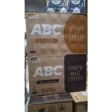 

KOPI SUSU ABC 1 DUS 200ml x 24 BOTOL